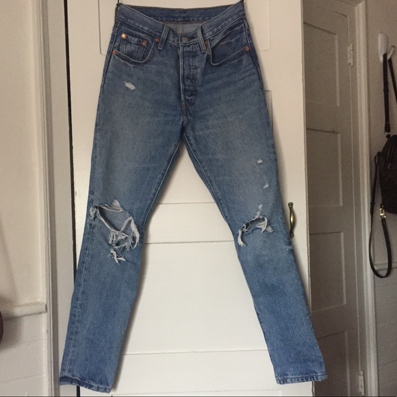 Levi's Denim - Levi’s 501 Skinny High Rose Button Distressed Jean